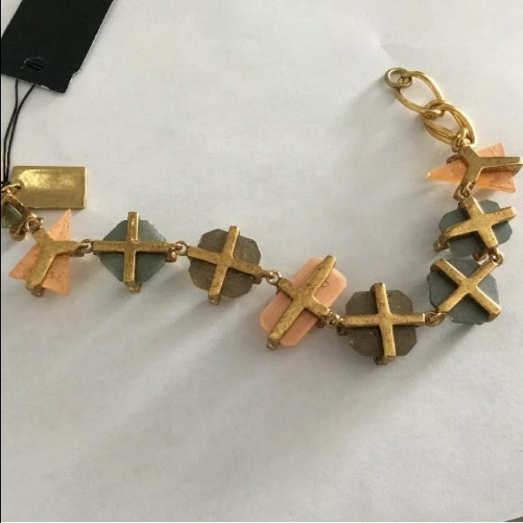 Erickson Beamon✨Tangerine & Jade Lucite Bracelet - Picture 7 of 8